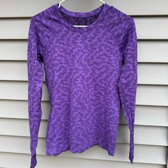 Athleta size M Momentum Seamless Athletic Shirt - Winter Frost Basalt Violet - Picture 5 of 10